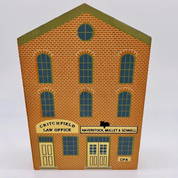 The Cat's Meow Collectibles Series IX CPA Critchfield Law Office Signed 1991 - Picture 1 of 6